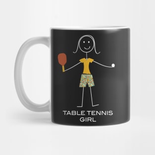 Funny Womens Table Tennis Design Mug